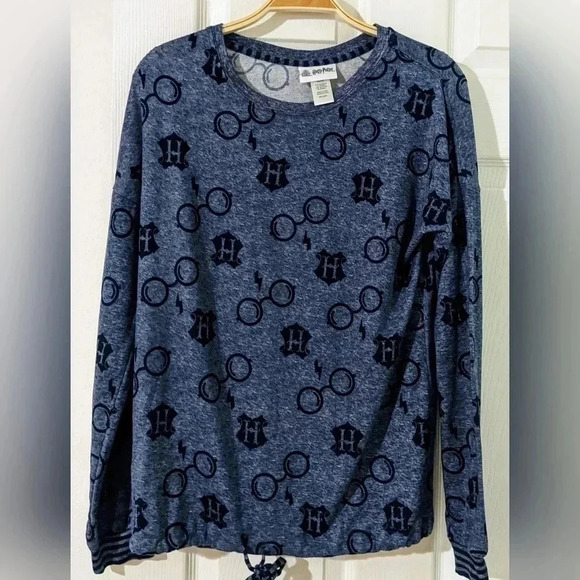 Wizarding World Of Harry Potter Womens Sz M‎ Blue Soft Sweater Top Long Sleeve - Picture 1 of 8